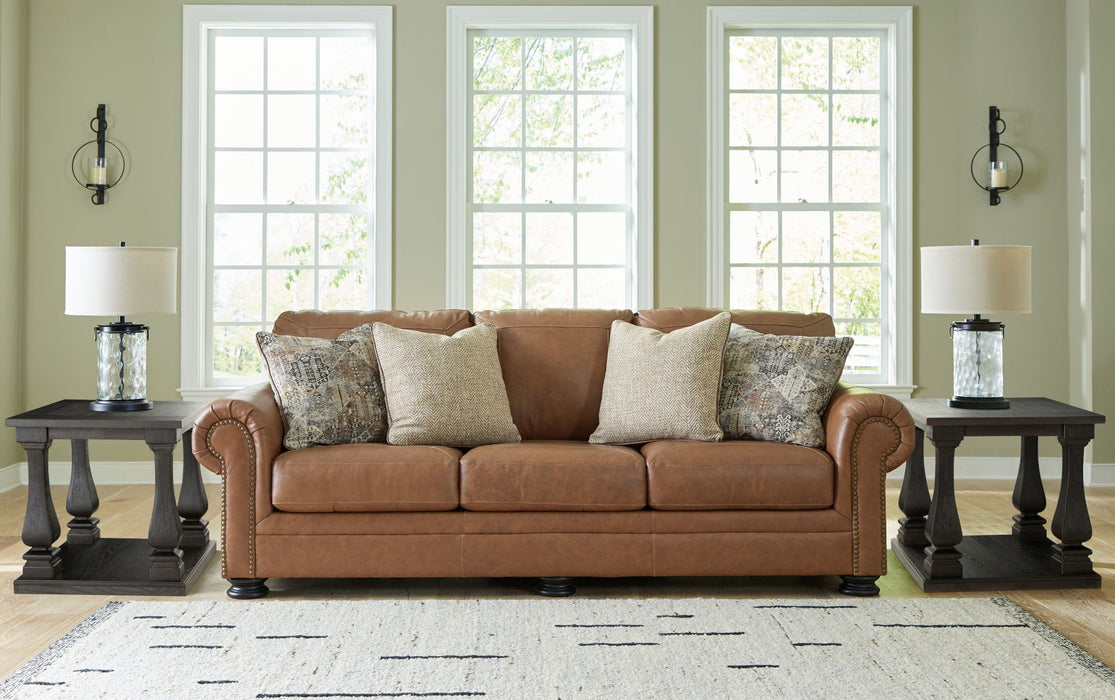 Carianna Leather Sofa - Caramel