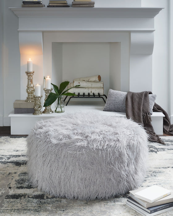 Galice Oversized Accent Ottoman - Light Gray