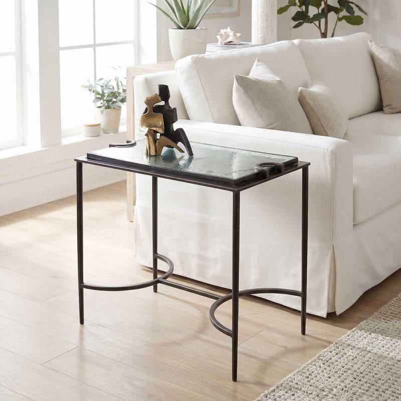 Eisen - Textured Glass Accent Table - Bronze