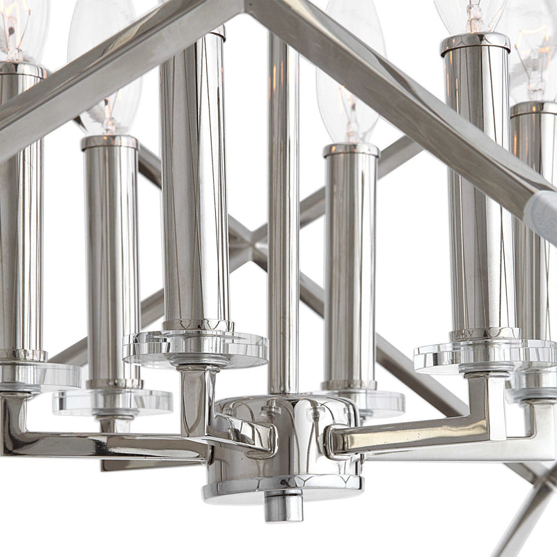Euclid - 6 Light Cube Pendant - Nickel
