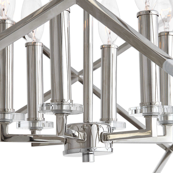 Euclid - 6 Light Cube Pendant - Nickel
