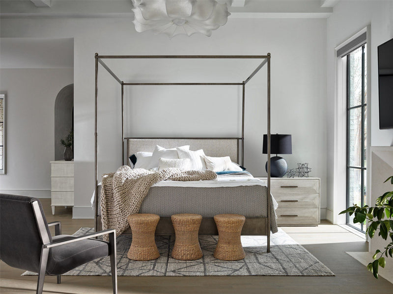 Modern Farmhouse Kent Poster Bed Pearl Silver