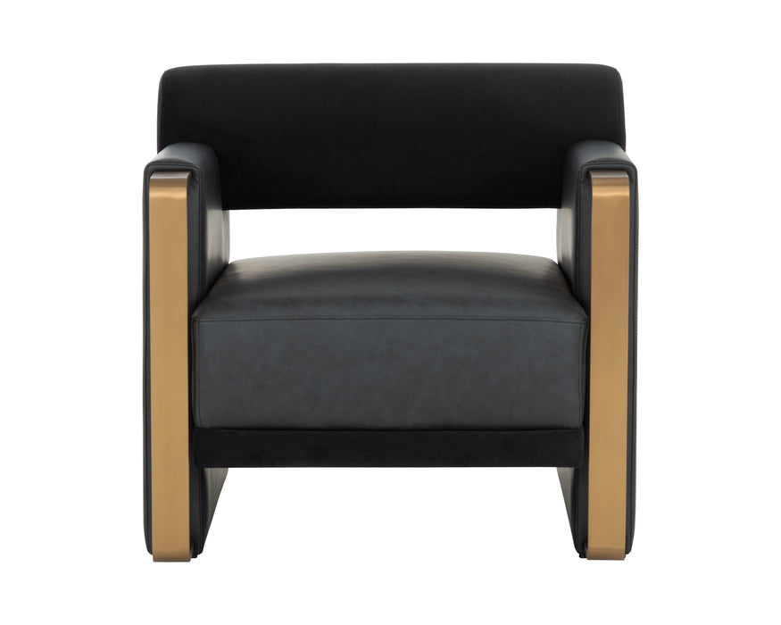 Edgar Lounge Chair - Bravo Black / Abbington Black