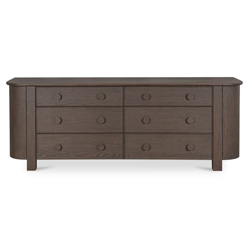 Loren - 6 Drawer Dresser - Dark Brown