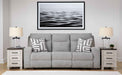 Biscoe - Power Reclining Sofa With Adj Headrest - Pewter