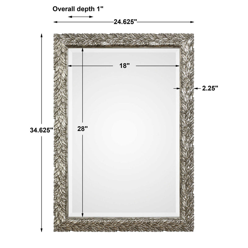 Evelina - Leaves Mirror - Silver