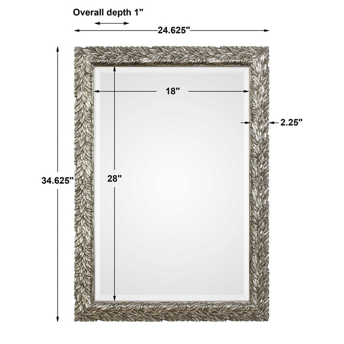 Evelina - Leaves Mirror - Silver