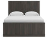 Shaehartin - Queen Panel Platform Bed - Dark Brown