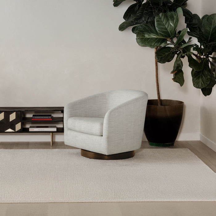 Oscy - Living Room Swivel Chair - Splashed White