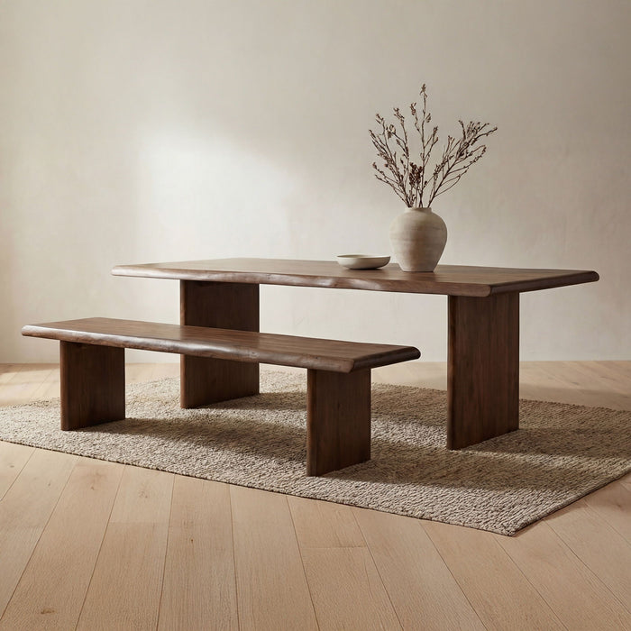 Lila - Small Dining Bench - Brown