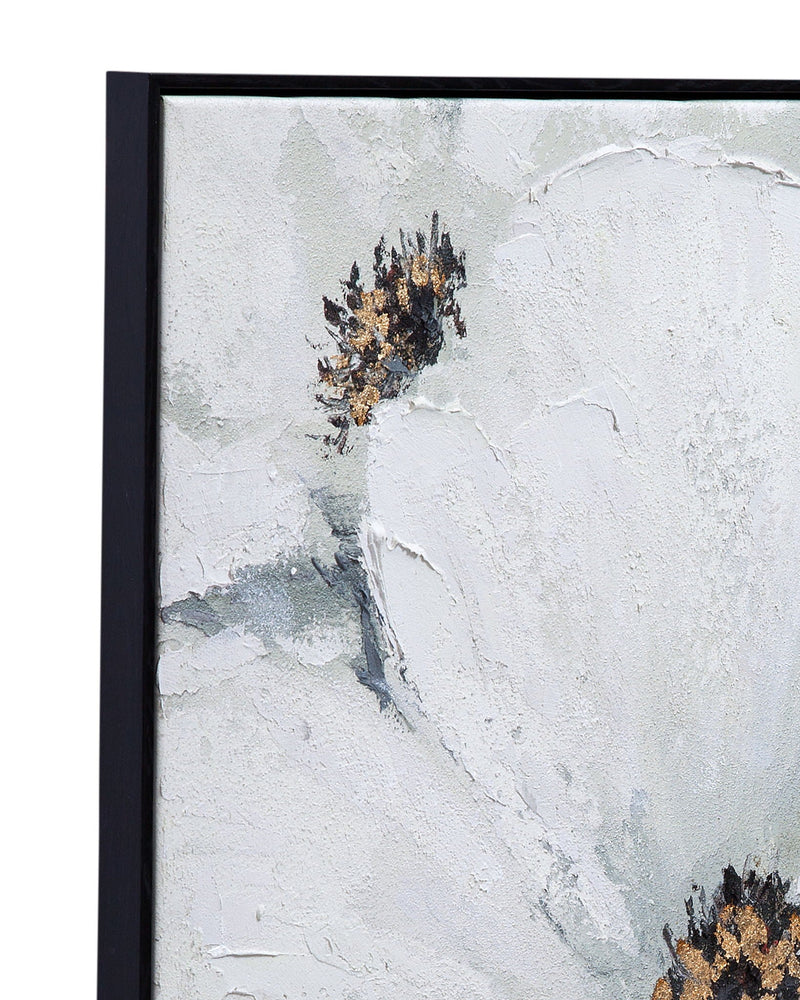 Dogwood Canvas Art - Pearl Silver