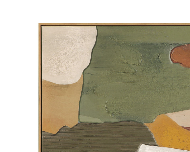 Terra Layers Framed Canvas - Brown