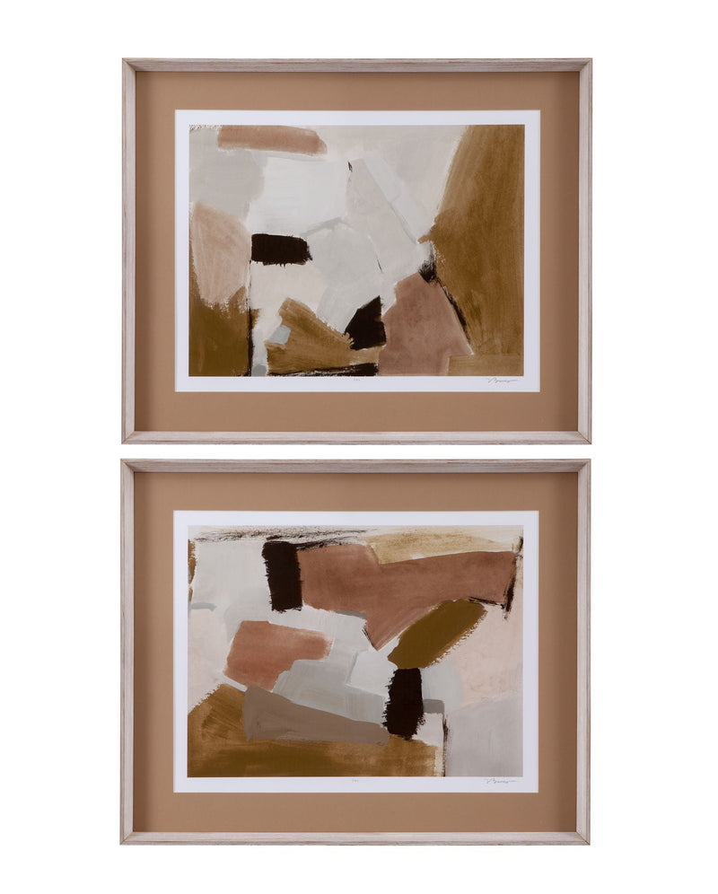 Almondine II Framed Art - Dark Brown