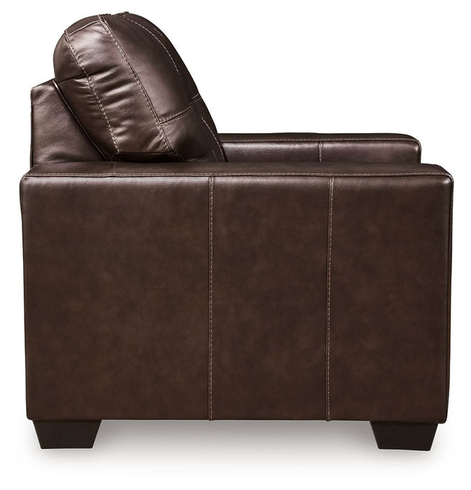 Santorine - Chair - Leather Match - Dark Brown