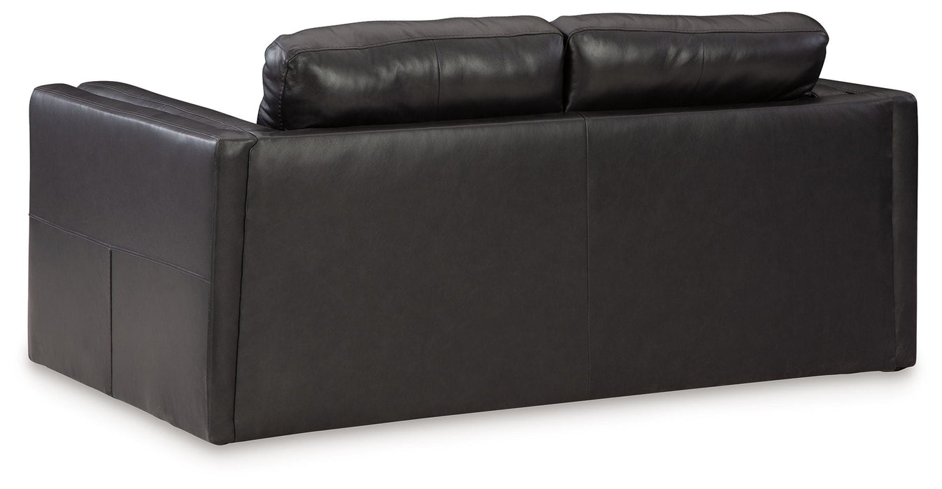 Amiata - Loveseat - Leather Match - Onyx