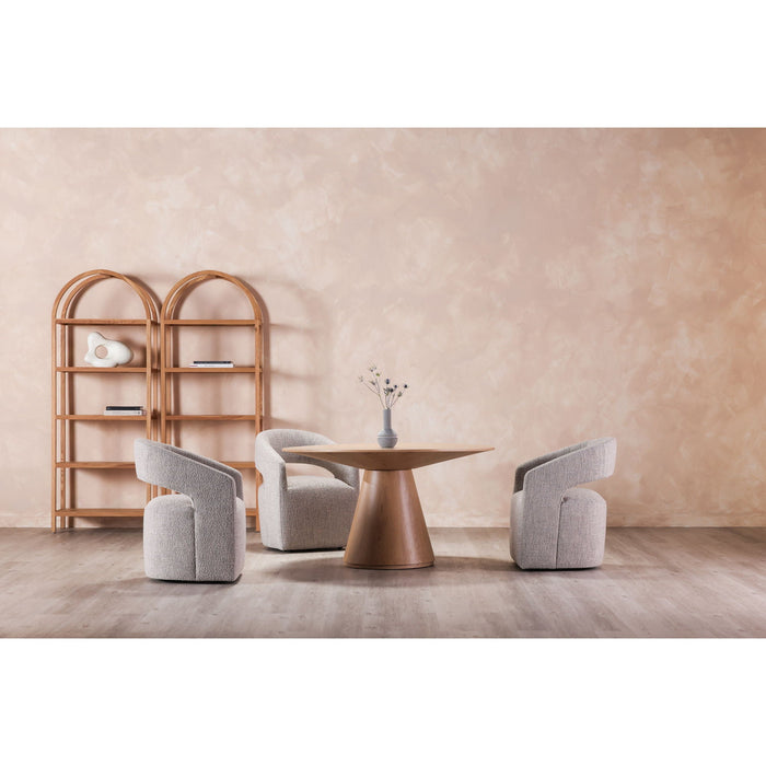 Barrow - Rolling Dining Room Chair - Gray Storm