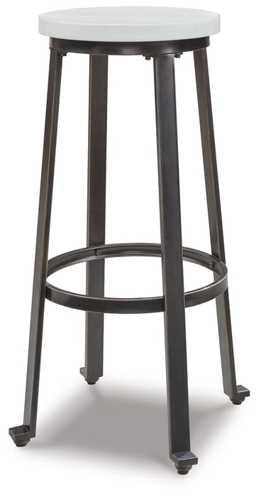 Challiman Tall Stool (Set of 2) - Antique Gray