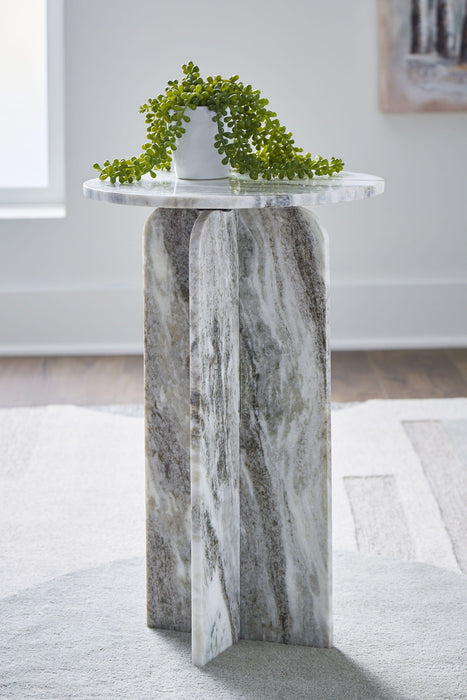 Keithwell - Round Accent Table - Gray
