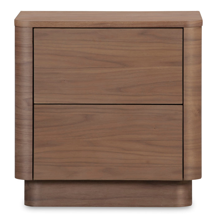 Round Off - Tall Nightstand - Walnut