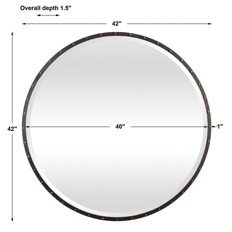 Benedo - Round Mirror - Black