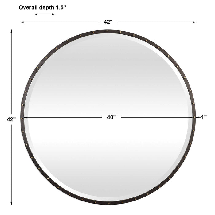 Benedo - Round Mirror - Black