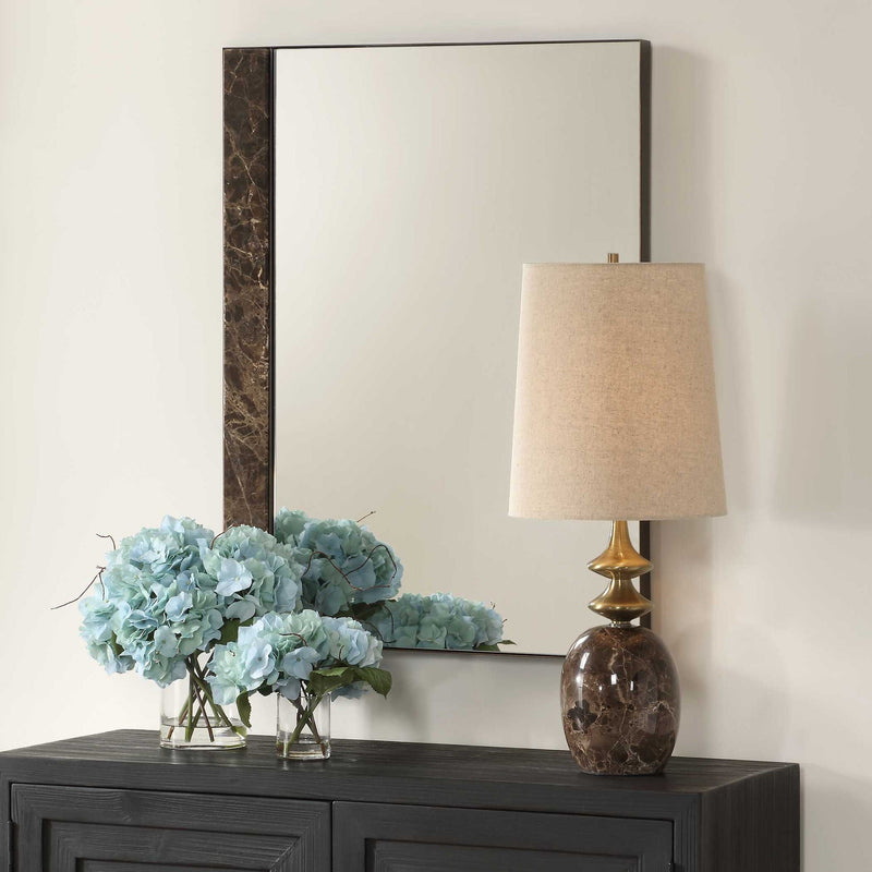 Hanover - Marble Mirror - Bronze / Brown / Gold