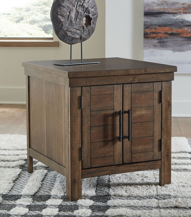 Moriville - Rectangular End Table - Grayish Brown