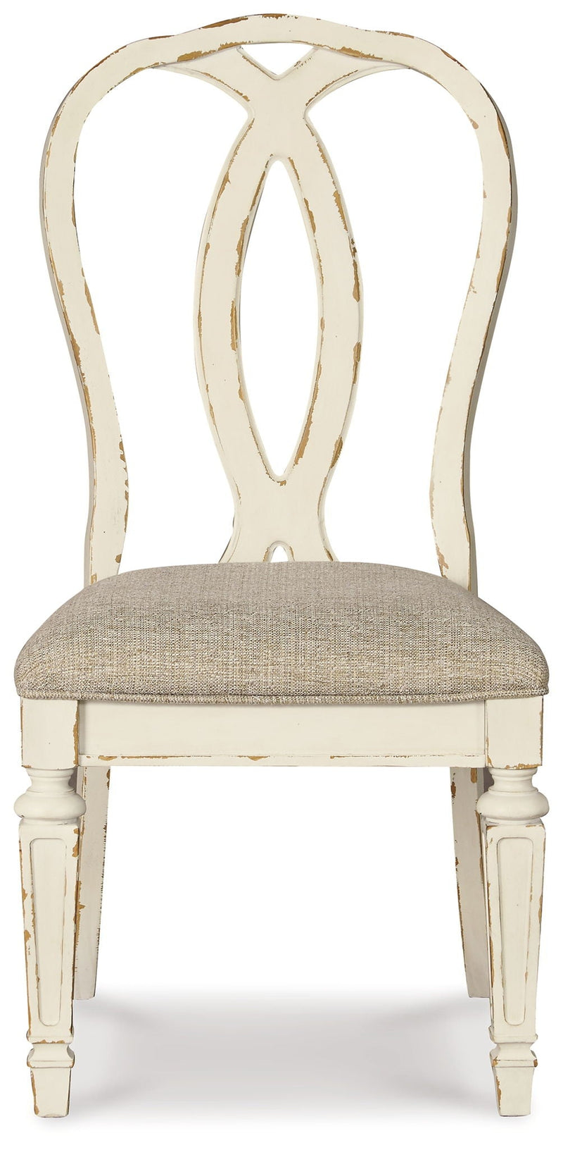 Realyn - Dining UPH Side Chair (Set of 2) - Ribbonback - Chipped White
