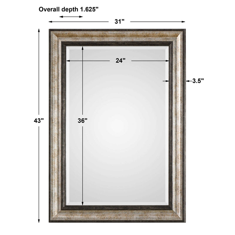 Shefford - Mirror - Antiqued Silver