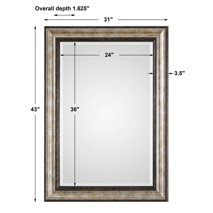 Shefford - Mirror - Antiqued Silver