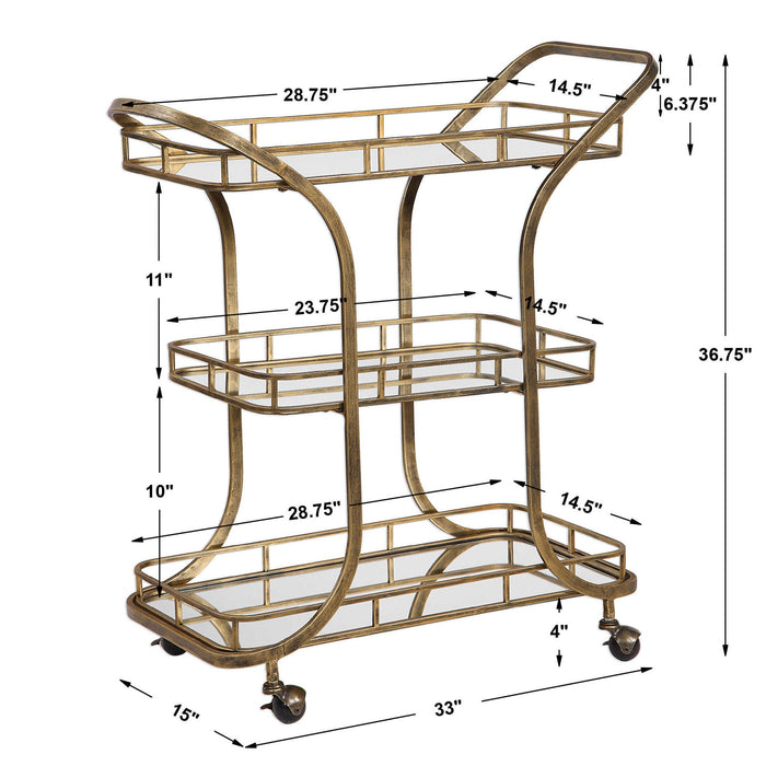 Stassi - Serving Cart - Gold