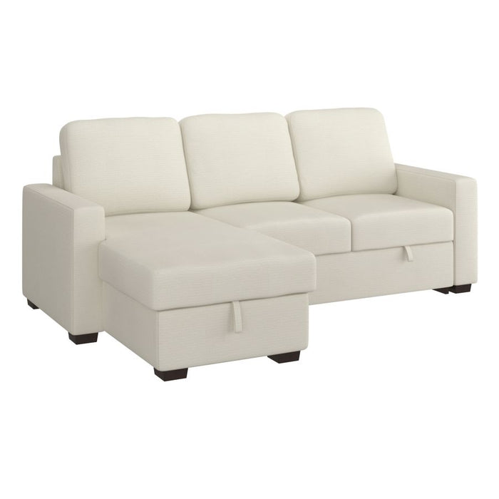 Alfonso 93.25" Sofa w/Bed & Storage in Beige