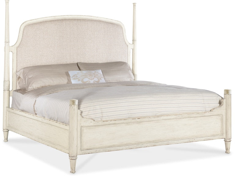 Americana King Upholstered Poster Bed
