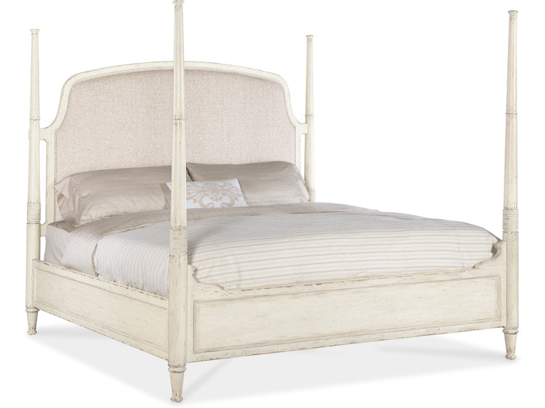 Americana King Upholstered Poster Bed
