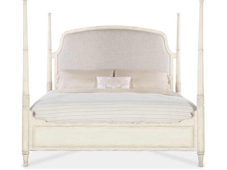 Americana King Upholstered Poster Bed