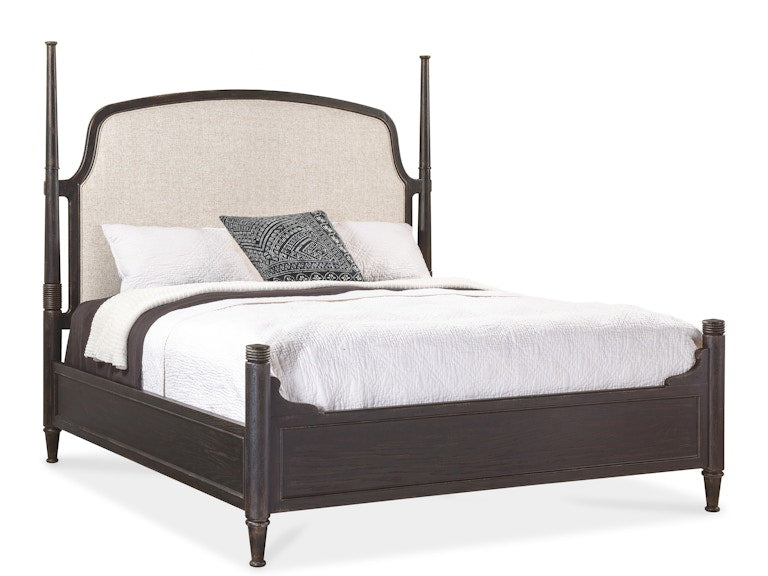 Americana King Upholstered Poster Bed