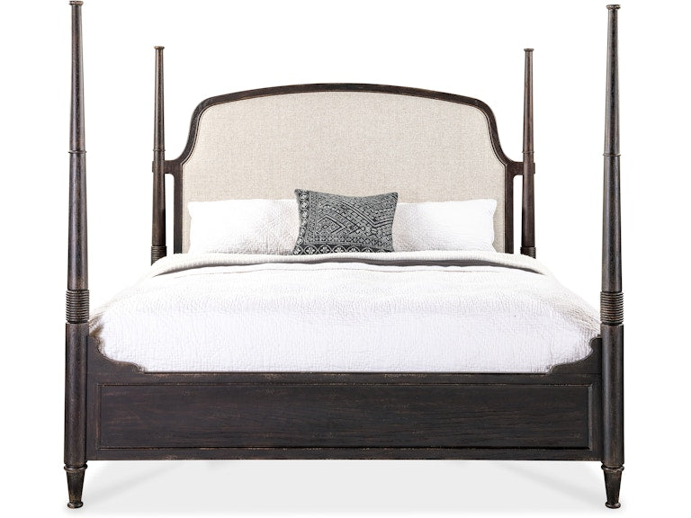 Americana King Upholstered Poster Bed