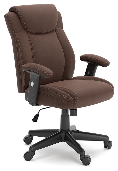 Corbindale Home Office Swivel Desk Chair - Brown/Black