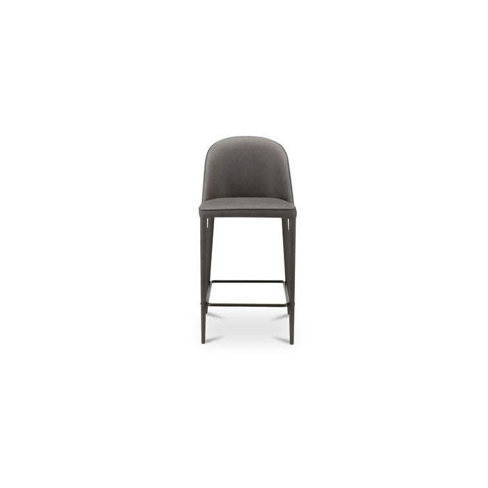 Burton - Counter Stool Vegan Leather - Gray / Blue
