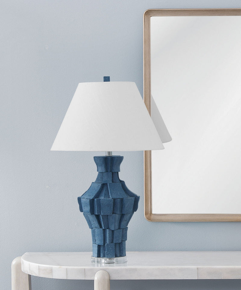 Kenora - Table Lamp - Dark Blue / White