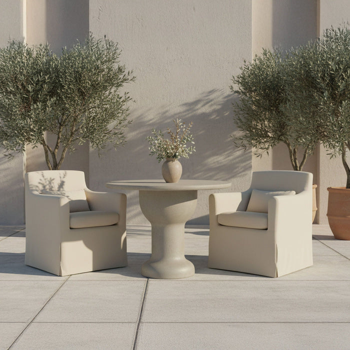 Lydia - Outdoor Slipcover Dining Chair - Cream