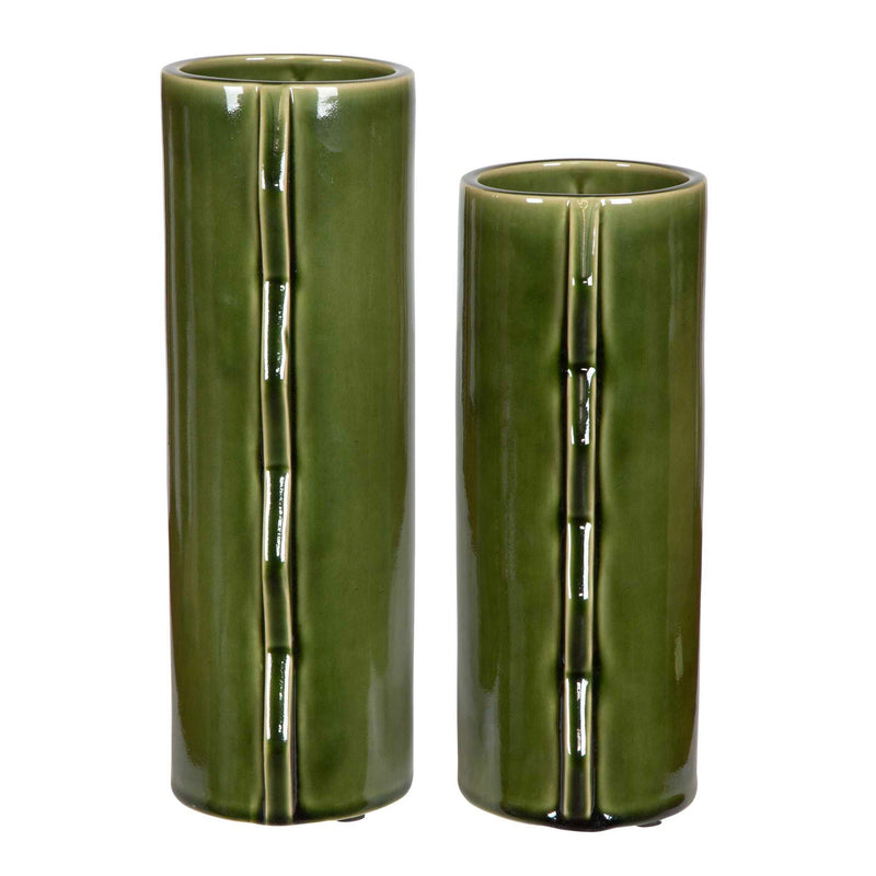 Meander - Vases (Set of 2) - Green