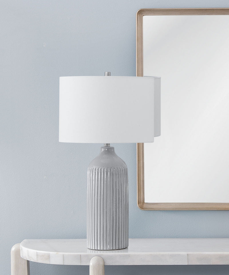 Dorchester - Table Lamp - Gray / White