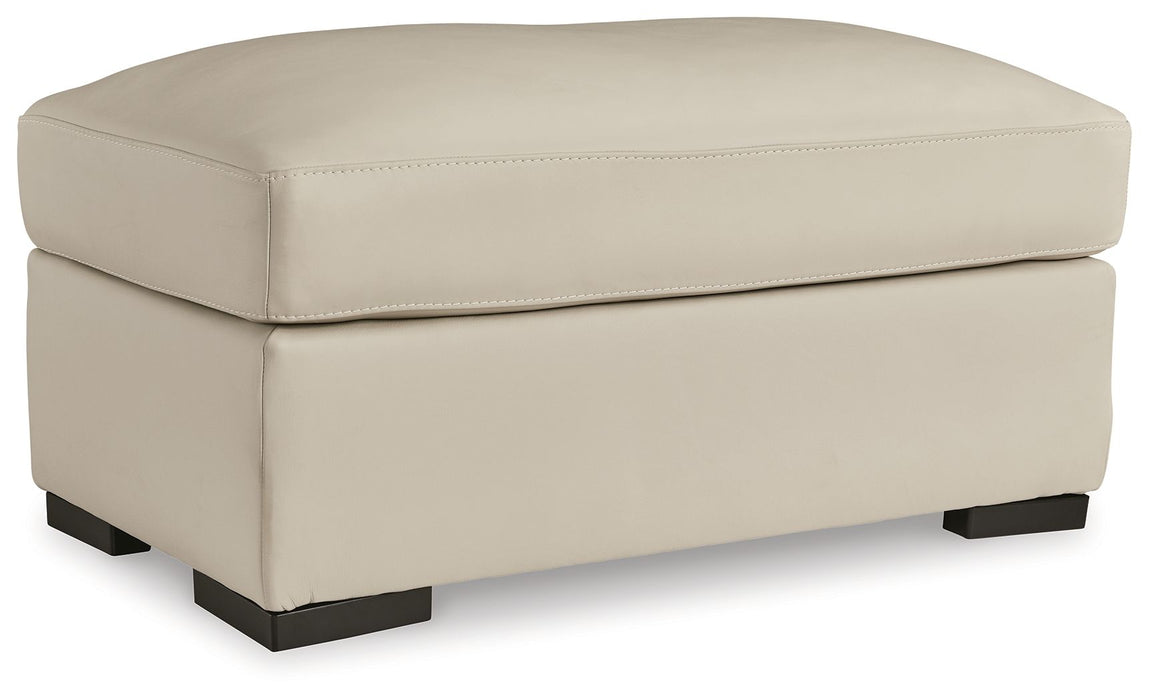 Treasure Trove - Ottoman - Leather Match - Almond