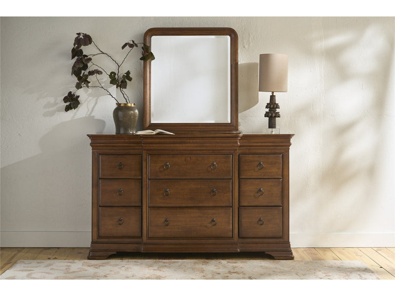 New Lou - Vertical Storage Mirror - Dark Brown