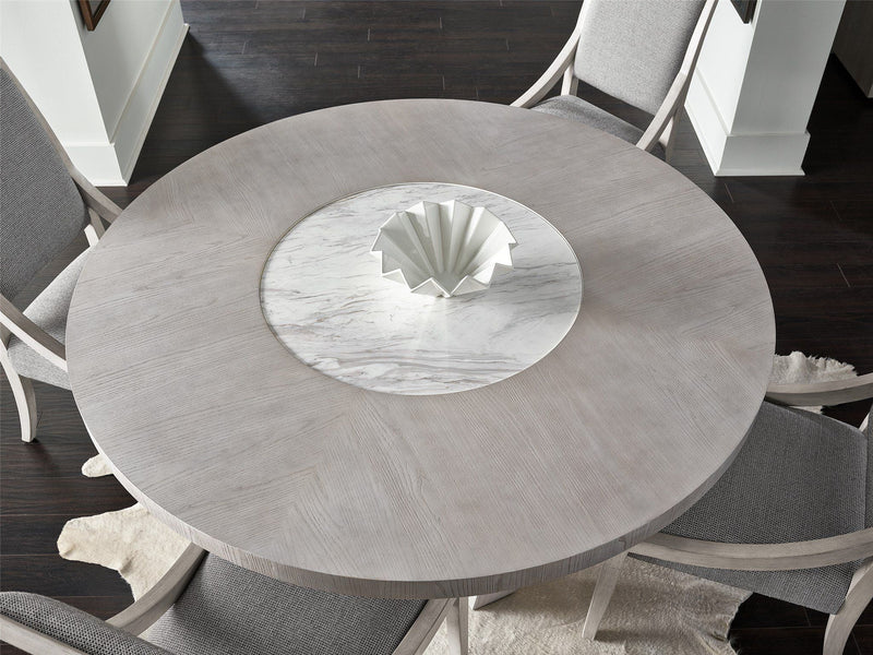 Modern Round Dining Table Pearl Silver
