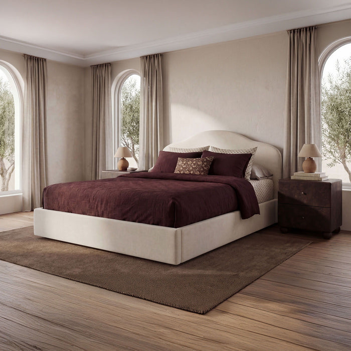 Maggie - King Storage Bed - Cream