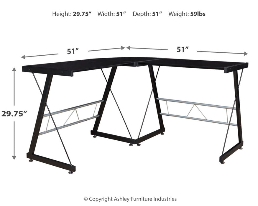 Mallistron Black / Silver L desk