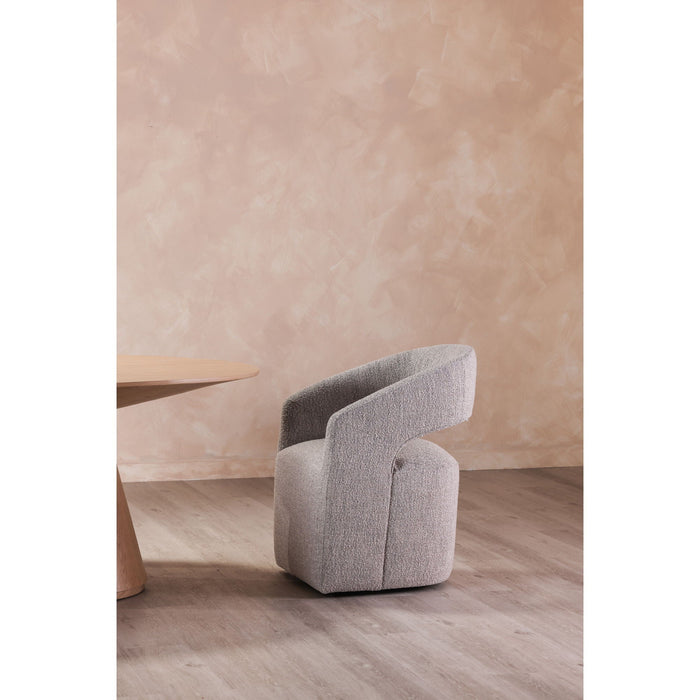 Barrow - Rolling Dining Room Chair - Gray Storm