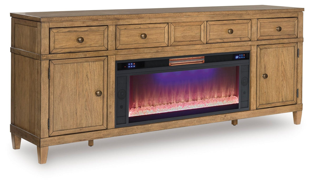 Sharlance - 81" TV Stand With Electric Fireplace